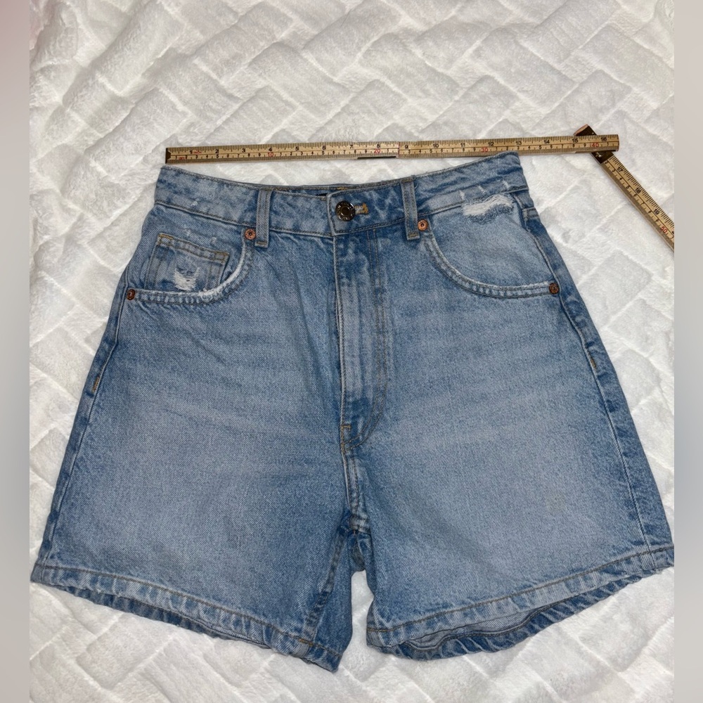 Zara Light Blue Denim Shorts 4 1/2”